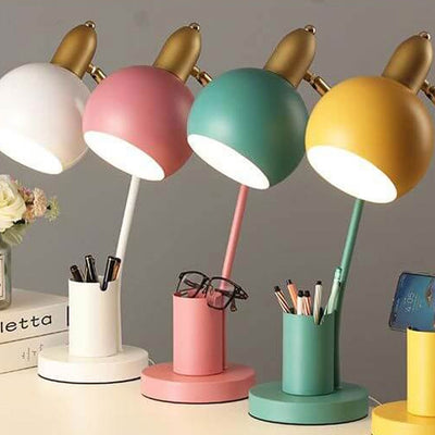 Lampe de table 1 lumière avec barillet de stylo pour étudiant en couleur unie simple 