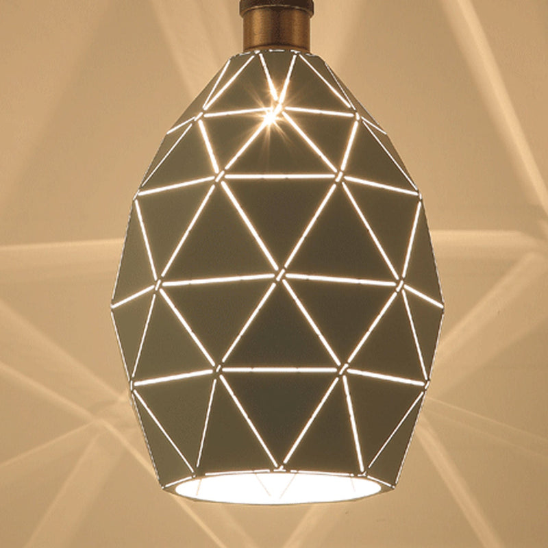 Nordic Creative Geometric Iron Oval Dome 1-Light Pendant Light
