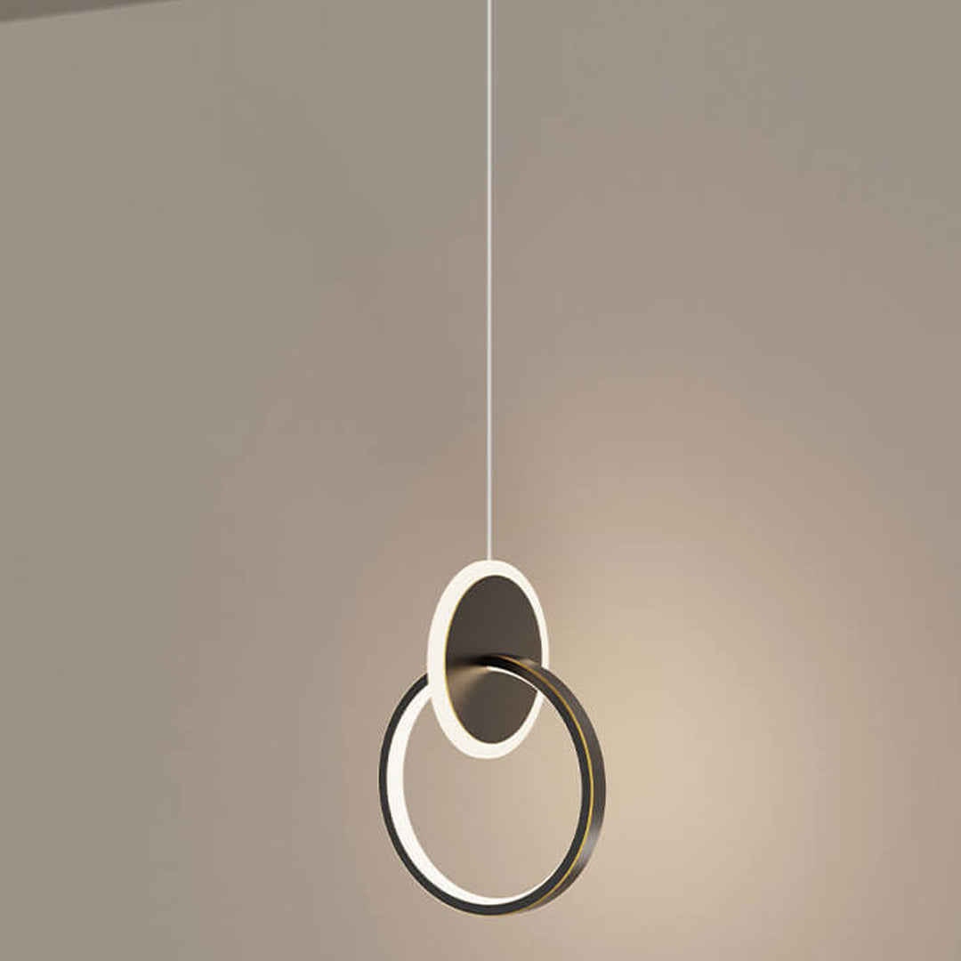 Lámpara colgante LED de 1 luz de cobre minimalista moderna 