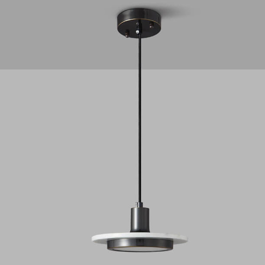 Lustre suspendu en cuivre et marbre Nordic Light Luxury à 1 lumière 