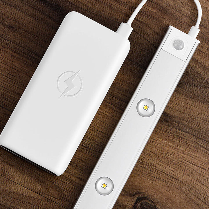超薄型スマートLED人感センサー充電ヒルリップルライトストリップ 