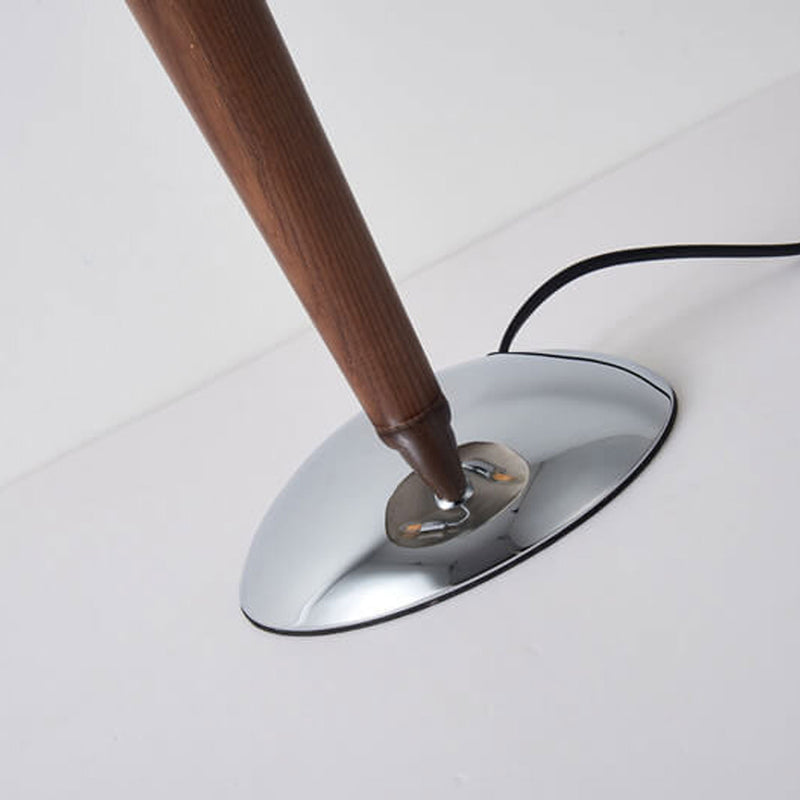 Lampe de table à 1 lumière minimaliste japonaise en bois massif 