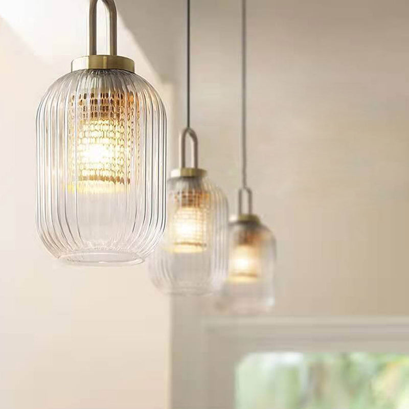 Industrial Vintage Oval Glass 1-Light Pendant Light