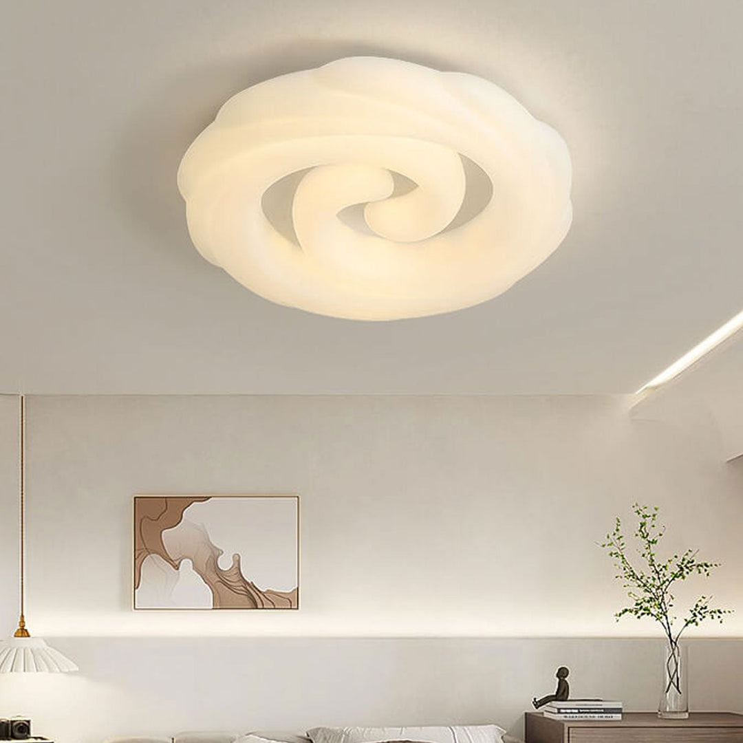 Nordische minimalistische LED-Deckenleuchte mit Blumenmuster 