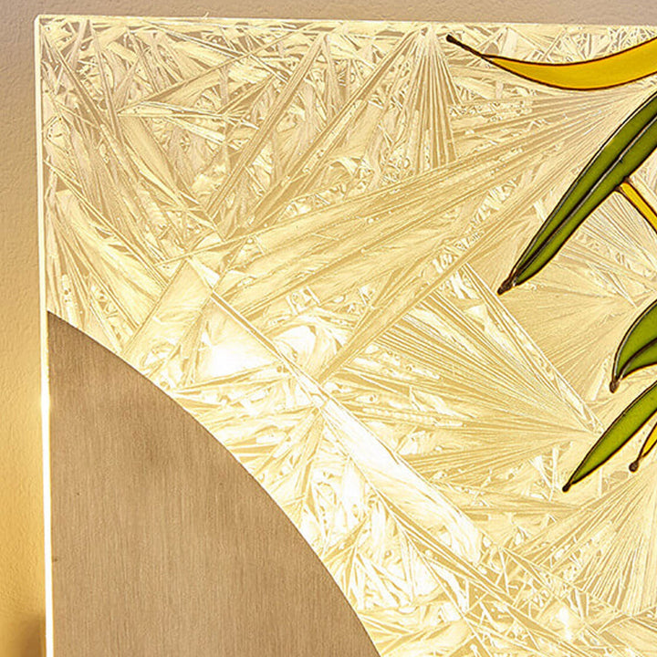 Nouveau style chinois applique murale LED design ultra-mince en cuivre complet 