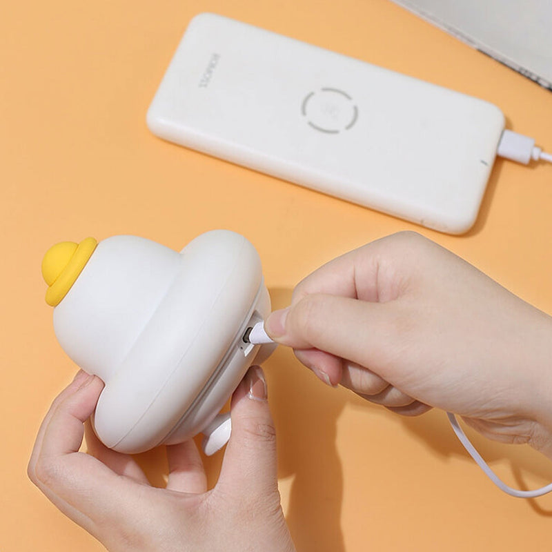 Lampe de table LED drôle en silicone Petit mignon poulet Pat veilleuse 