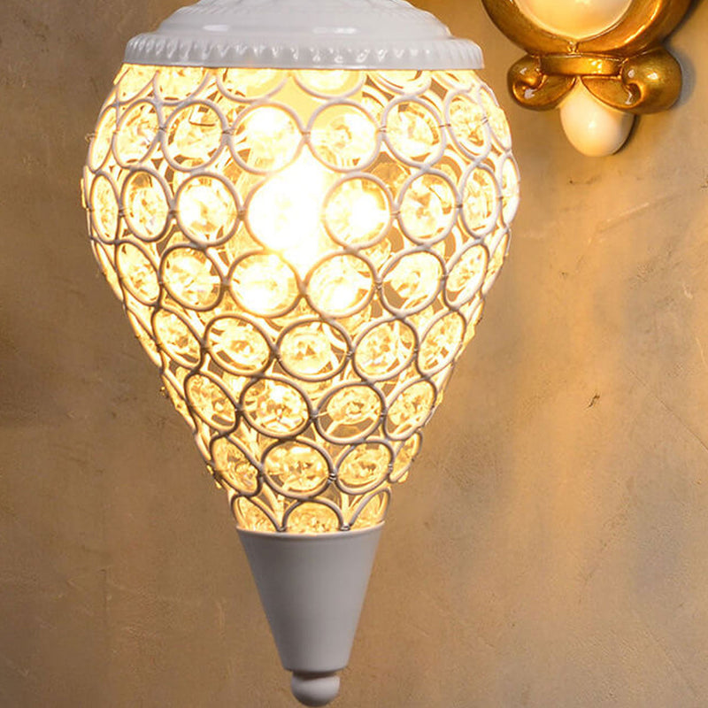 European Vintage Resin Horse Head Lantern 1-Light Wall Sconce Lamp