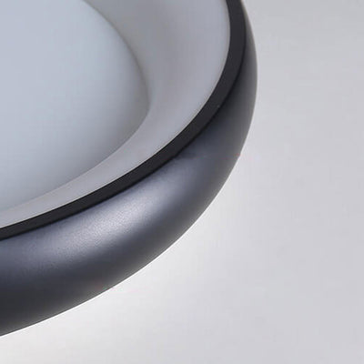 Modern Minimalist Round Aluminum Acrylic LED Flush Mount Ceiling Light