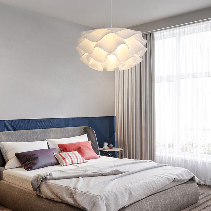 Modern Minimalist Iron Acrylic Floral Petal 1-Light Pendant Light for Living Room