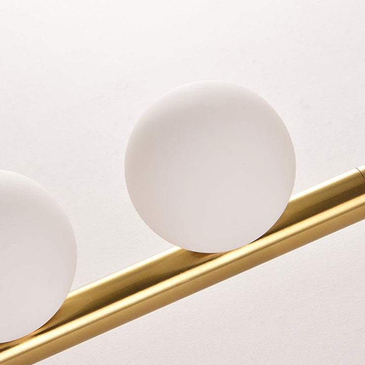 Lámpara Aplique de Pared Redonda de Vidrio y Hierro de Lujo Moderno con 3 Luces 