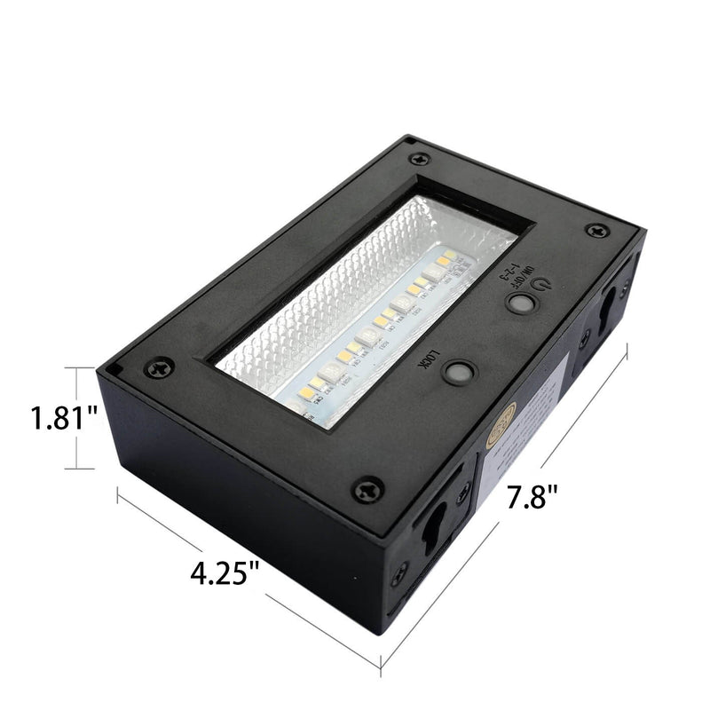 Lampe applique murale LED étanche moderne pour patio avec double tête carrée solaire extérieure 