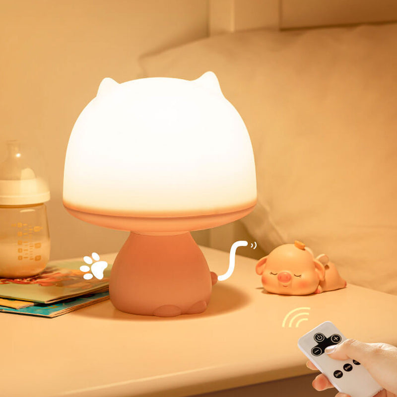 Lampe de Table Intelligente LED Rechargeable avec Veilleuse Créative en Forme de Dessin Animé 