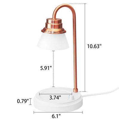 Moderne einfache Metall-Holz-1-Licht-Tischlampe aus schmelzendem Wachs 