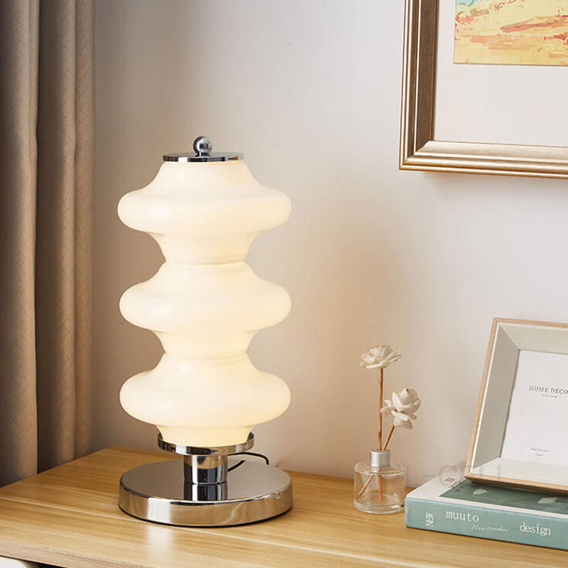 Lampe de Table LED Design Gourde en Verre Nordique 