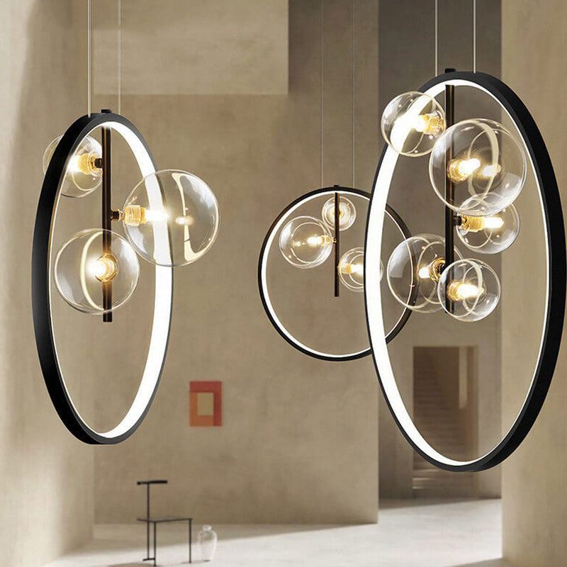 Nordic Simple Iron Art 1/3/5-Light Bubble Chandelier