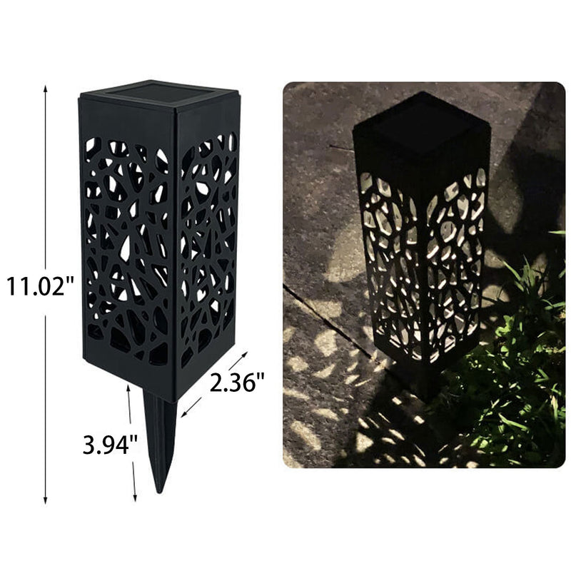 Creative Hollow Square Column LED Outdoor Lawn Ground Insert Landscape Light