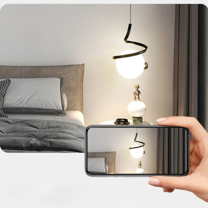 Luz colgante LED de hierro forjado minimalista moderno 