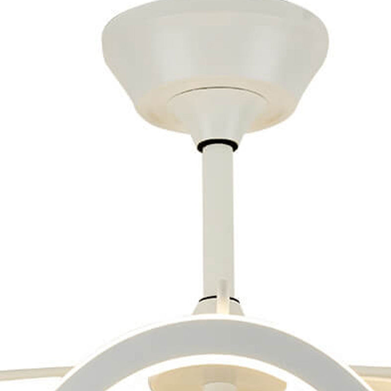 Lumière de ventilateur de plafond silencieux à tiges descendantes circulaires inversées de luxe moderne 