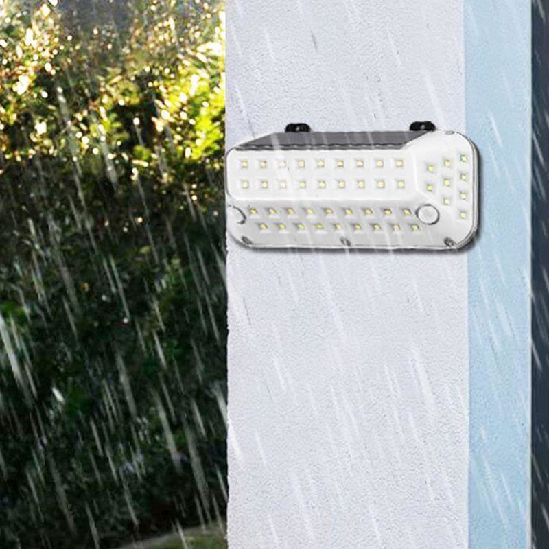 Lampe solaire extérieure à quatre côtés avec capteur humain, applique murale de jardin extérieure 