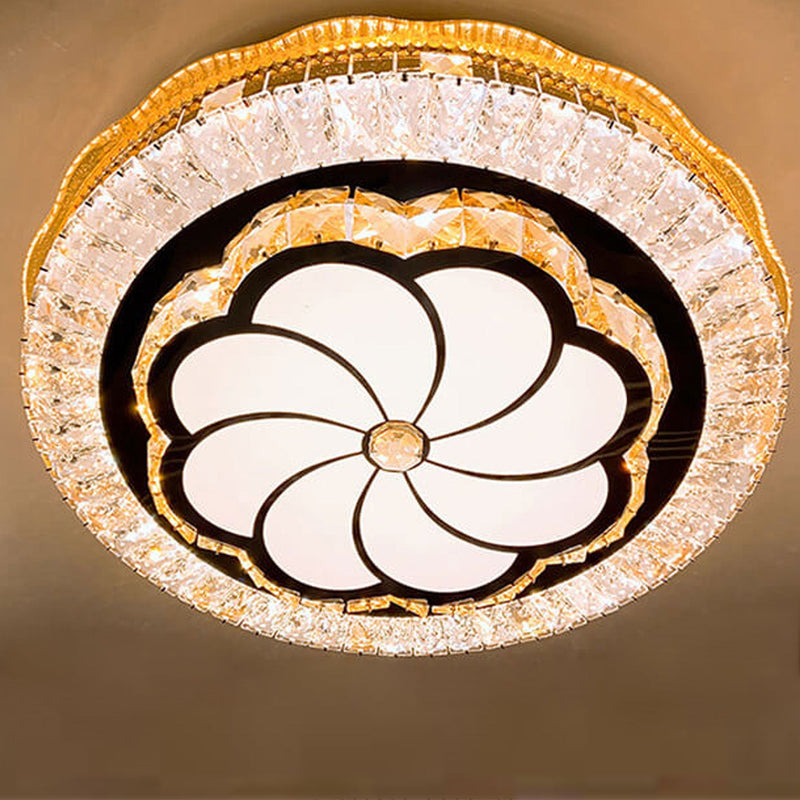 Nordic Light Luxury Round Design Multi-Style LED Flush Mount Light