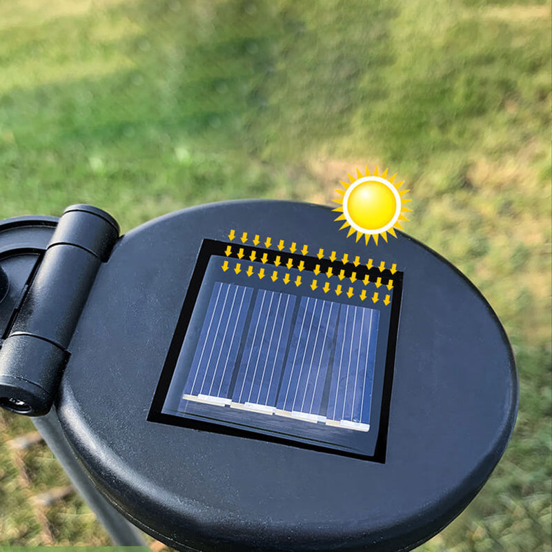 Moderne Solarpferdeschuhblume Bunte 4 LED Outdoor Garten Bodenstecker Landschaftslicht 