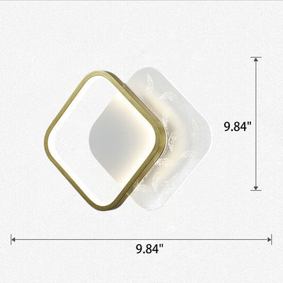 Moderne, minimalistische, runde, quadratische LED-Wandleuchte aus Acryl 