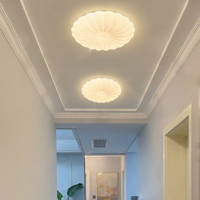 Modern Minimalist Shell Acrylic Round LED Flush Mount Ceiling Light