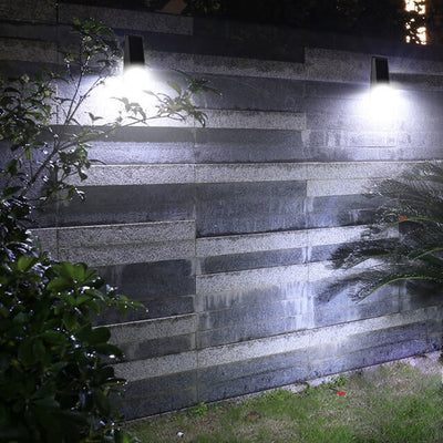 Simple Solar Square Outdoor Fence Wall Sensor Wall Sconce Lamp