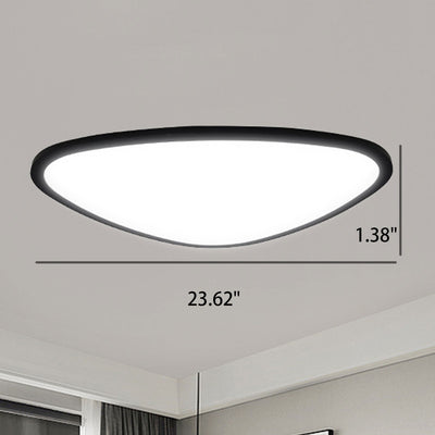 Modern Minimalist Aluminum Acrylic Round Triangle LED Flush Mount Ceiling Light