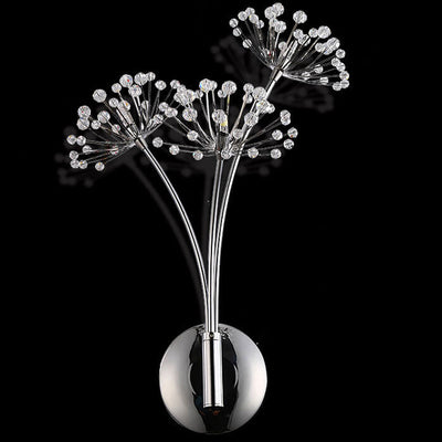Modern Light Luxury Crystal Dandelion 3-Light Wall Sconce Lamp