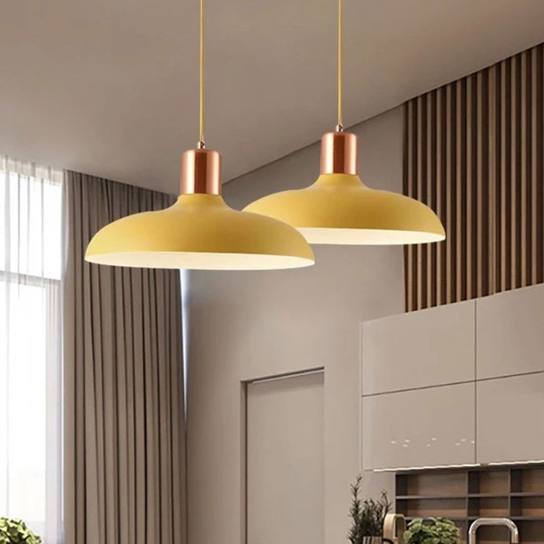 Lampe suspendue nordique créative à 1 lumière couleur macaron 