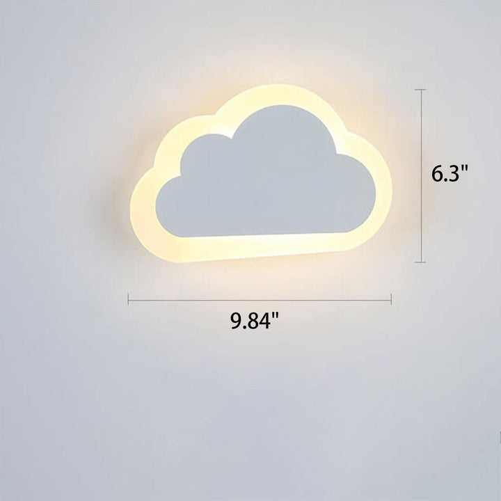 Applique murale LED en acrylique nordique créatif design nuage 