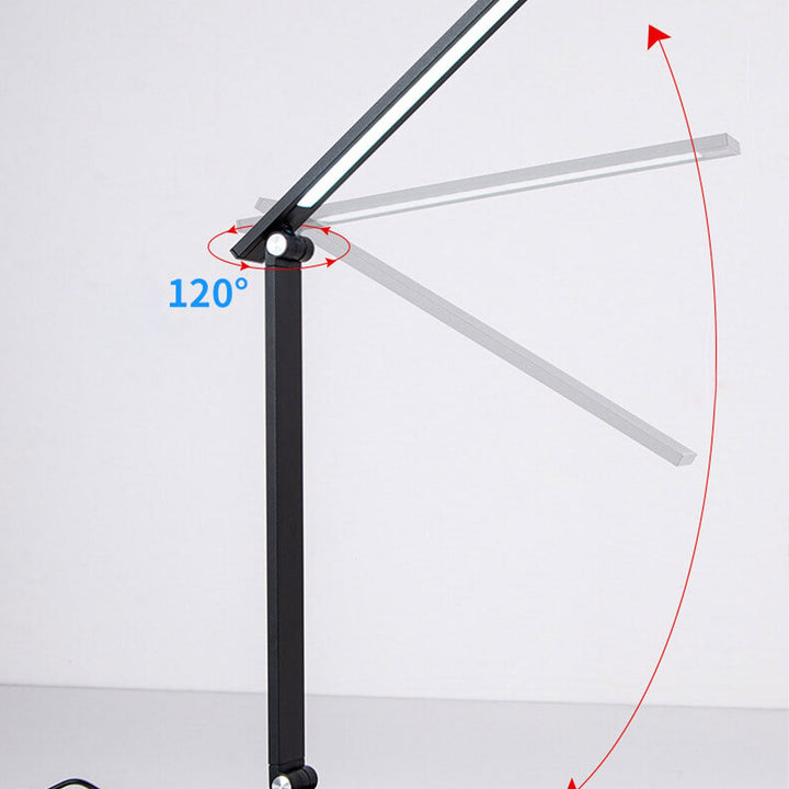 Lampe de bureau LED en aluminium pliable créative avec variateur tactile 
