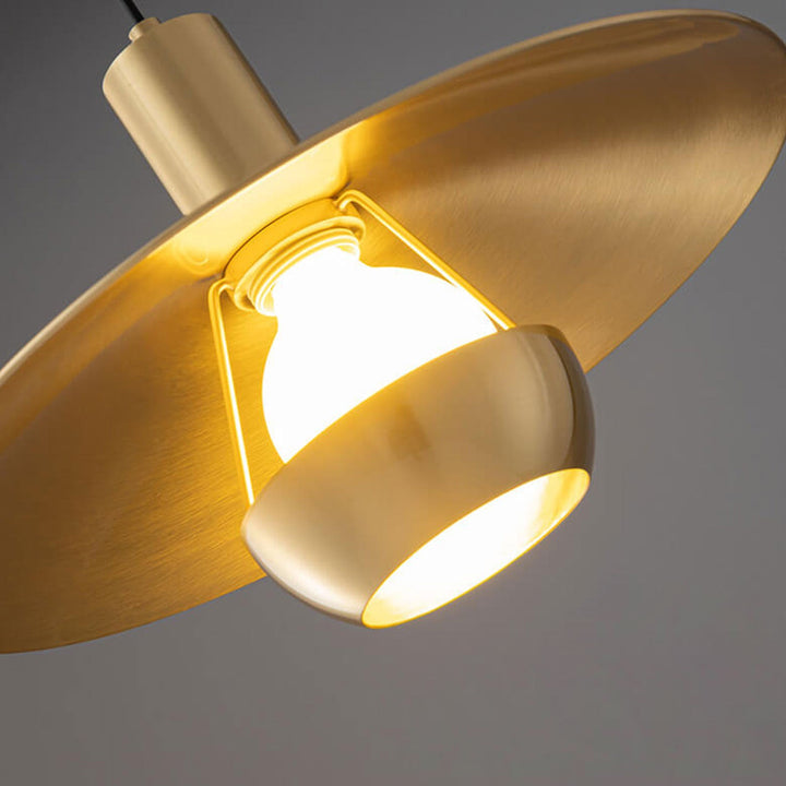 Modern Minimalist All Copper Flying Saucer Design 1-Light Pendant Light For Living Room &amp; Dining Room