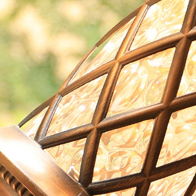 Retro-Ananas-Muster-Aluminiumglas-wasserdichte LED-Außenwandleuchte im europäischen Stil 