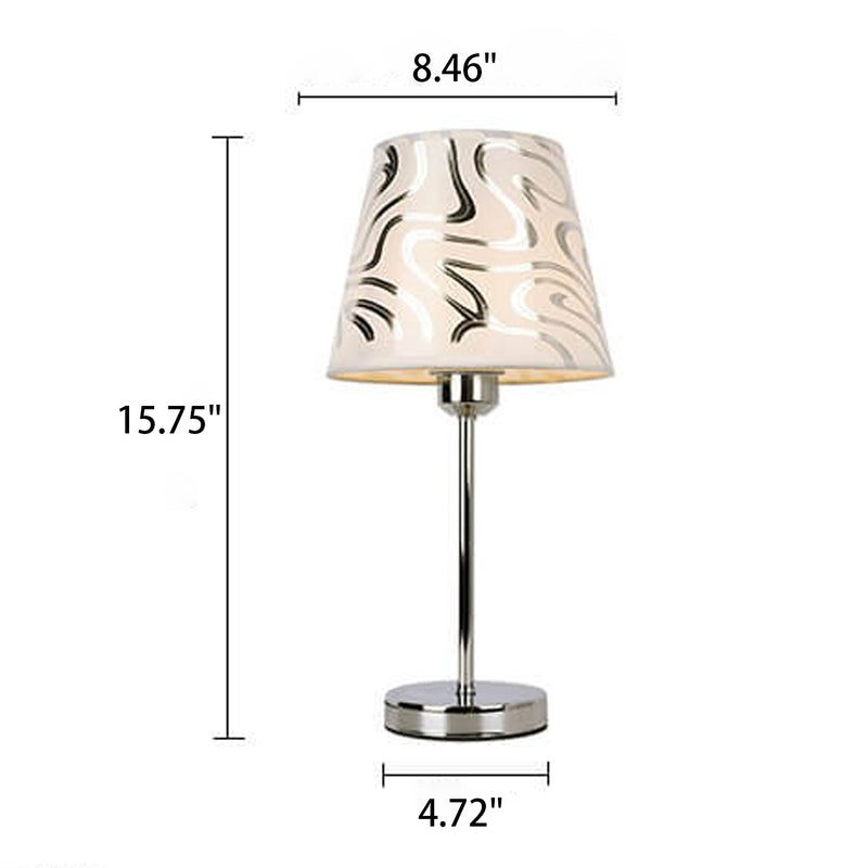 Lampe de table européenne rétro en tissu à 1 lumière 