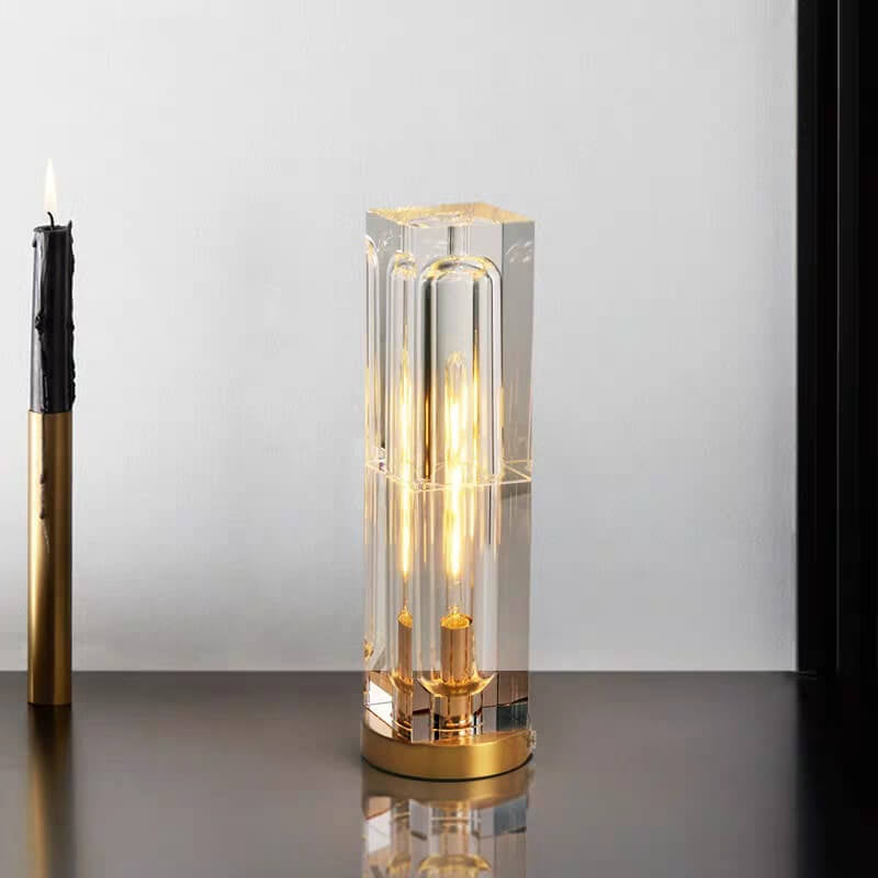 Moderne Kristall-Stereo-Geometrie-Design 1-Licht Tischlampe 