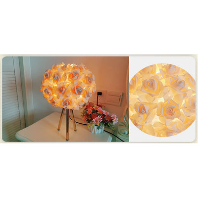 Nordic Creative Rose Metal LED Table Lamp