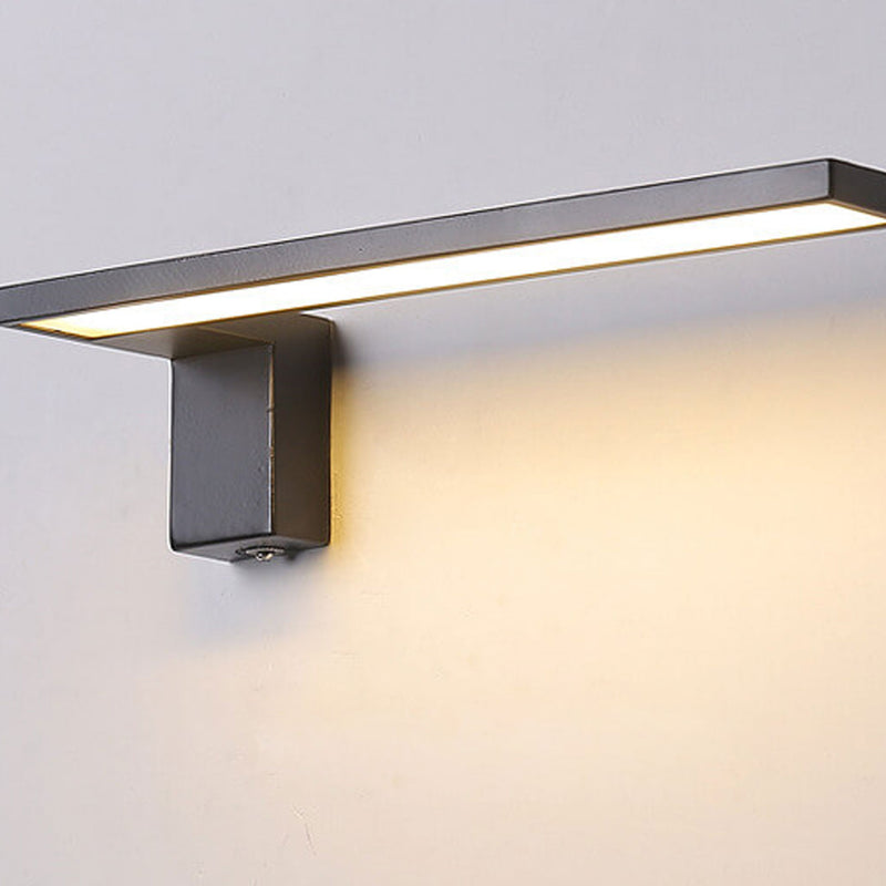 Modern Minimalist Long Bar Square Base LED Wall Sconce Lamp