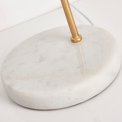 Modern Petal Marble Melting Wax 2-Light Table Lamp