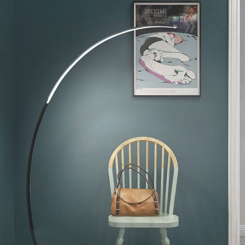 Minimalist Curved Line LED Aluminum Standing Floor Lamp