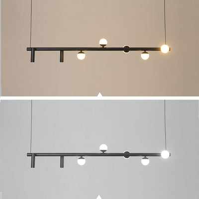 Minimalist  Island Light Linear 6/7 Light Acrylic Iron LED Chandelier