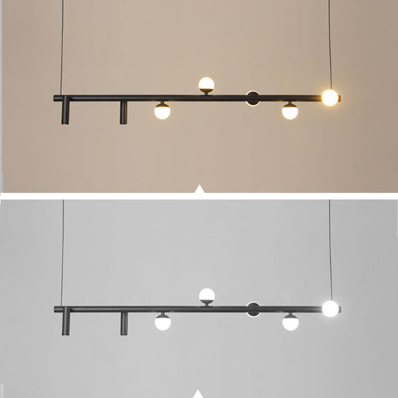 Minimalist  Island Light Linear 6/7 Light Acrylic Iron LED Chandelier