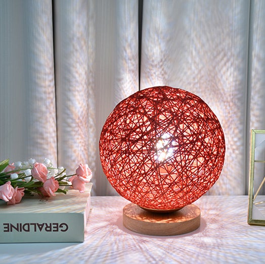 Modern Minimalist Hemp Vine Weaving 1-Light LED Table Lamp