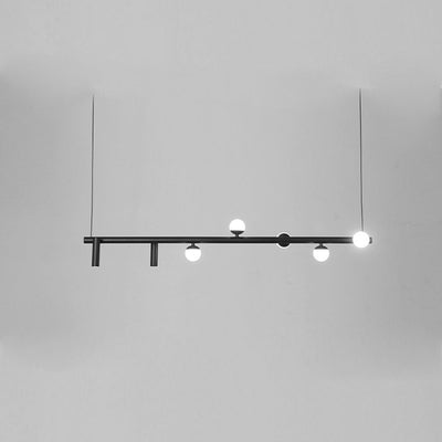 Minimalistischer Island Light Linearer 6/7-Licht-Acryl-Eisen-LED-Kronleuchter 