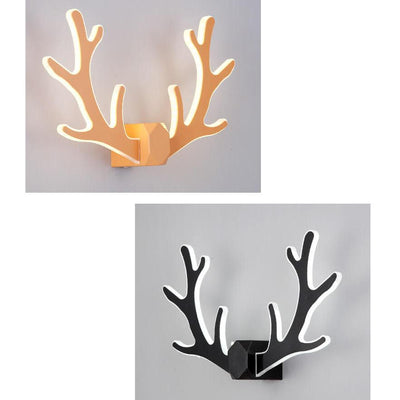 Simple 1-Light Antler Shaped Led Armed Sconce