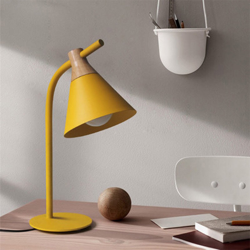 Minimalist Macaron Metal Bell Shade 1-Light Table Lamp