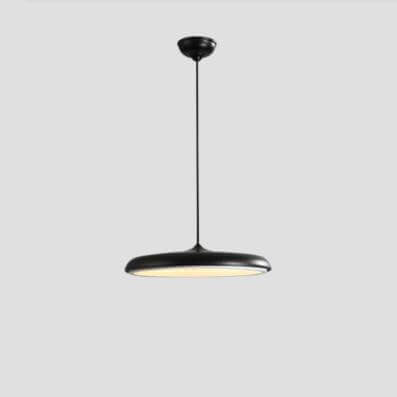 Lámpara colgante LED de metal con forma de platillo volante nórdico Macaron 