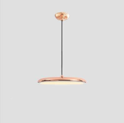 Lámpara colgante LED de metal con forma de platillo volante nórdico Macaron 
