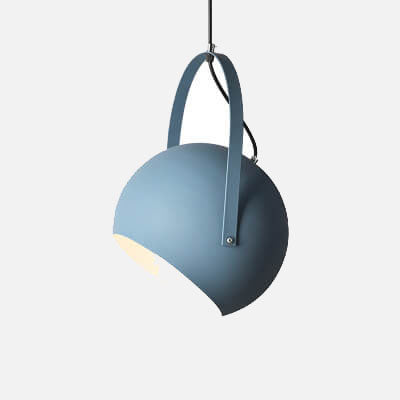 Macaron Dome Metal 1-Light Arched Handle Pendant Light